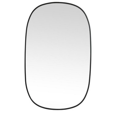 Elegant Lighting Metal Frame Oval Mirror 30x48 Inch in Black