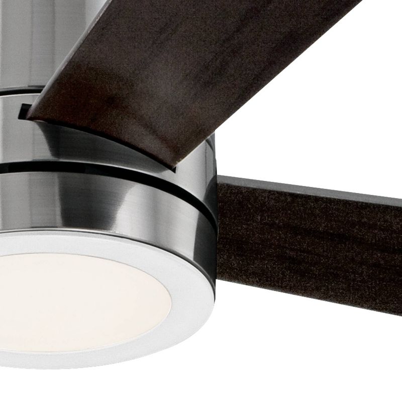52" Casa Vieja Revue Modern Hugger Indoor Ceiling Fan with LED Light Remote Control Brushed Nickel Oil Rubbed Bronze for Living Room Kitchen Bedroom, 3 of 11