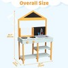 Garvee Wood Outdoor Play Kitchen Set for Toddlers-Realistic Faucet & Sink, Stoves, Chalkboard, Storage Shelf (Yellow) - 2 of 4