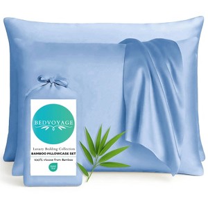 BedVoyage 300 Thread Count Luxury 100% Viscose from Bamboo Pillowcase Set - 1 of 4
