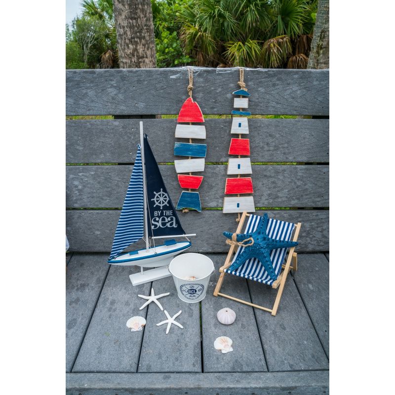 Beachcombers 4.13" x 0.71" x 15.35" Red White and Blue Lighthouse Wall Hanging 4th of July Patriotic Décor, 2 of 4
