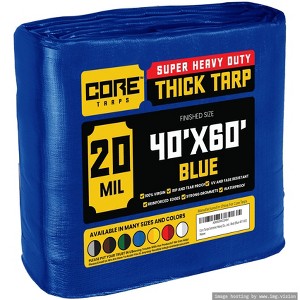 Core Tarps Heavy Duty 20 Mil Tarp Cover, UV Resistant, Rip Proof for Roof, Camping, Patio, Pool, Boat - 1 of 4