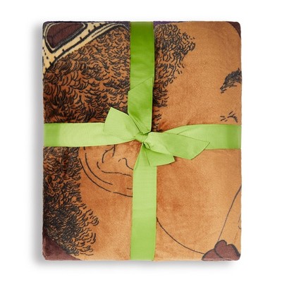Queen and King Brown Reversible Sherpa Fleece Blanket