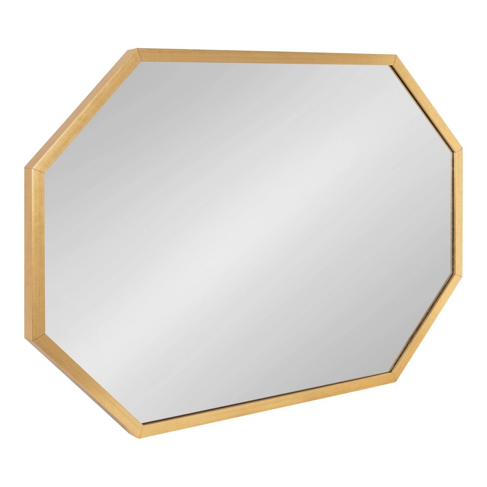 Photos - Wall Mirror 24" x 36" Laverty Octagon  Gold - Kate & Laurel All Things Deco