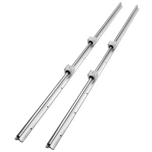 VEVOR Linear Motion Set, SBR20 1500mm, Comes with Two 59 in/1500 mm SBR20 Rails & Four SBR20UU Blocks, Ideal for DIY CNC and Automation Tasks - 1 of 4