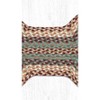 Earth Rugs Braided Cotton Dog Bone Tread – Rustic Pet Mat 13"x22" Buttermilk/Cranberry - 3 of 3