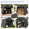 GustoWave 6x8 Ft Outdoor Portable Storage Shelter Shed with Rolled Up Zipper Doors & Vents, Heavy Duty Carport, Waterproof and Uv Resistant - 2 of 4
