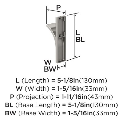 Polished Nickel Single Prong Decorative Metal Wall Hook