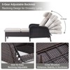 Buenhomino Outdoor Chaise Lounge Chairs Set, Set of 2 Wicker Patio Reclining Chairs with Adjustable Backrest and Cushion, Rattan Lounger for Pool - 2 of 4
