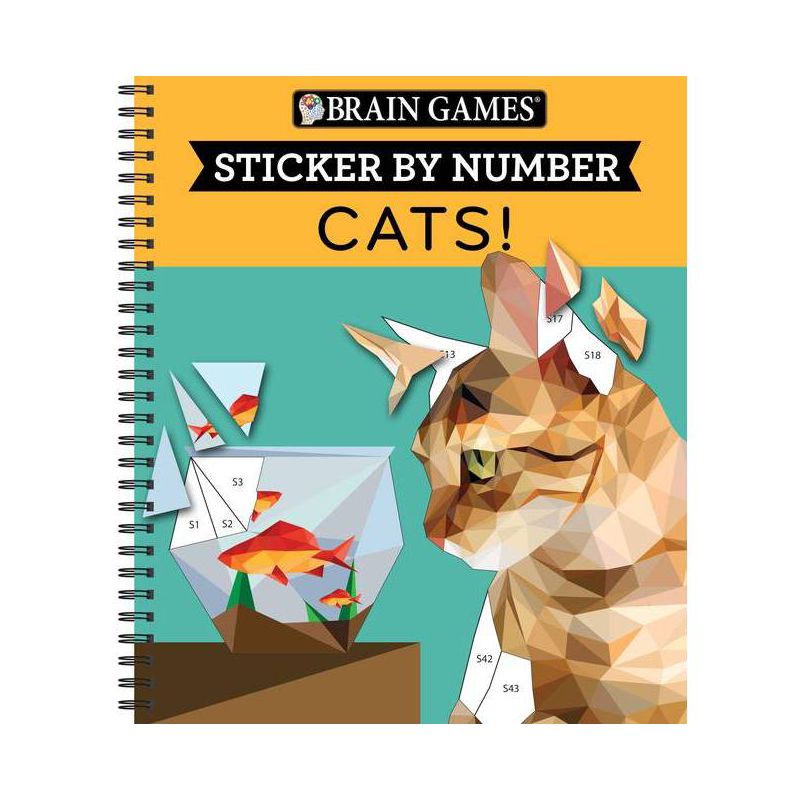 Brain Games - Sticker by Number: Cats! (28 Images to Sticker) - by  Publications International Ltd & New Seasons & Brain Games (Spiral Bound), 1 of 2
