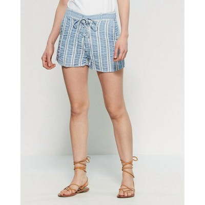 Women's Striped Lace Up Cotton Short - LOST + WANDER