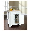 Crosley LaFayette Natural Wood Top Portable Kitchen Island White - 4 of 4