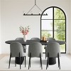 7 Piece Dining Set for 6,Black Extendable Dining Table with 6 Upholstered Armless Dining Chairs for Dining Room,Kitchen-Maison Boucle - 2 of 4
