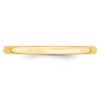 Black Bow Jewelry 2mm to 6mm 14K Yellow Gold Lightweight Domed Comfort Fit Band - 2 of 4