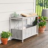 Raised Two Tier Plant Stand with Two Interchangeable Shelves, Great Indoors or Outdoors for Plants or Other Storage - 2 of 4