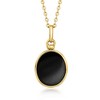Ross-Simons Mother-Of-Pearl and Onyx Reversible Pendant Necklace in 18kt Gold Over Sterling - 4 of 4