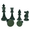 WE Games Color Bright Plastic Staunton Tournament Chess Pieces with 3.75 in. King - Half Chess Set of Chess Pieces Only, Army Green - 2 of 4