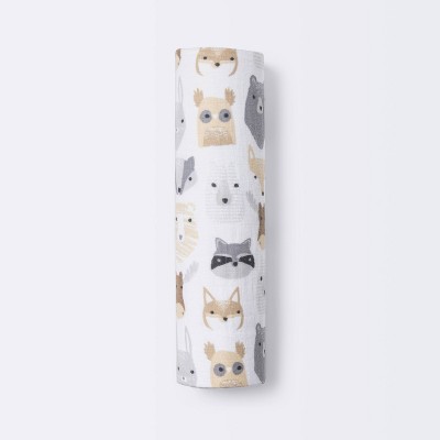 Muslin Swaddle Blanket Woodland Animals - Cloud Island™ Gray