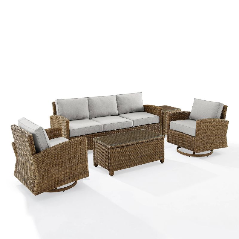 Crosley 5pc Bradenton Steel Outdoor Patio Conversation Furniture Set , 1 of 13
