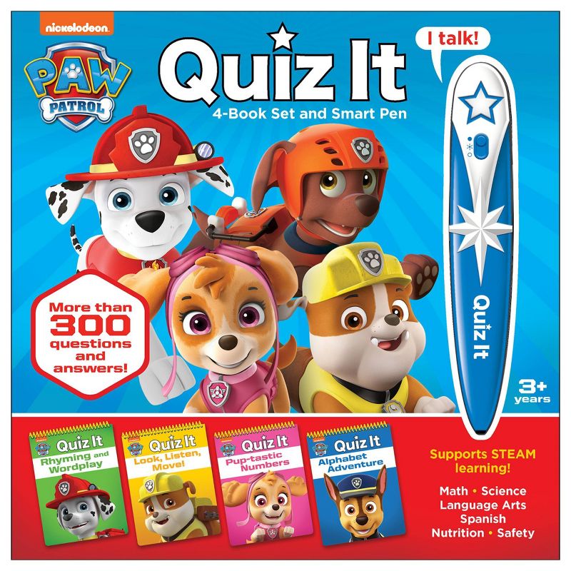 PAW Patrol Quiz It Electronic Smart Pen with 4 Books STEAM Learning Set, 1 of 10