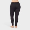 Warm Essentials by Cuddl Duds Women's Smooth Stretch Thermal Leggings - Black - 2 of 4