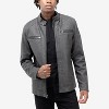 X RAY Men's Diamond Quilting Denim PU Moto Jacket With Faux Shearling Lining - image 3 of 4