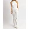 Women's ALIA HALTERNECK ZIPPERED DENIM JUMPSUIT - Peach Love - 4 of 4