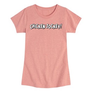 Girls' - Instant Message - Chicken Jockey Gamer Fitted Short Sleeve Graphic T-Shirt - 1 of 4