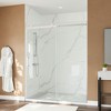 Lirago Slim Frame Single Sliding Door with Tempered Glass Reversible Installation 60" x 72" Silver - 2 of 4