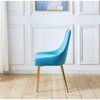 Vynxaria Upholstered Armless Accent Chairs Set of 2 - Classic Design with Stainless Steel Legs - 4 of 4