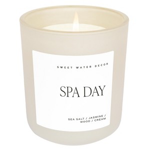 Sweet Water Decor Spa Day 15oz Tan Matte Jar Soy Candle - 1 of 3