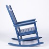 VisioGear Oversized Rocking Chair with Wood-Texture, Outdoor Rocking Chair for Adults, Porch Rocker for Lawn Garden, Navy Blue, 22.71"*35.15"*41.25" - 4 of 4