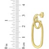 14k Yellow Gold 31mm Oval Linked Hoop Earrings - 4 of 4