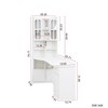 NicBex 60"/55" L-Shaped Desk with Bookshelf,Computer Desk with Drawers,2-in-1 Office Desk with Hutch,Corner Desk for Bedroom,Home Office - 3 of 4