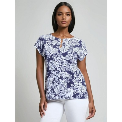 Jones New York Extended Shoulder Pullover Top