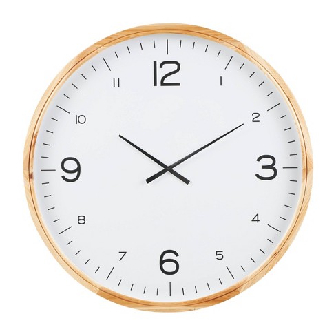 19 Plastic Mirrored Wall Clock Brass - Threshold™