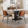 Sapphtopaz Mid-Century Dining Chairs Set of 2,  Retro Faux Leather Upholstered Kitchen Chairs with Metal Legs for Kitchen Dining Room - 4 of 4