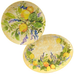 2pc Lemon Zest Platter Set - Certified International - 1 of 4