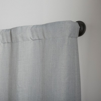 Gunmetal Adjustable Iron Wrap Around Curtain Rod 66"-120"