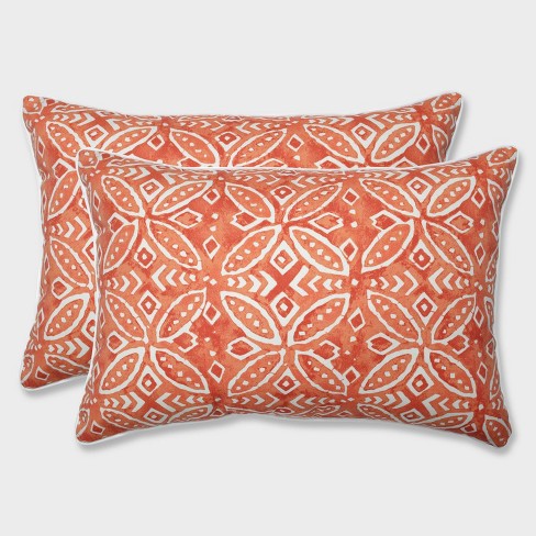 2pk Oversize Merida Pimento Rectangular Throw Pillows Orange
