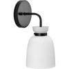 Progress Lighting Lexie One-Light Vanity Light, Steel, Matte Black, Opal Glass Shade - 4 of 4