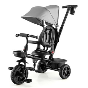 Infans 4-in-1 Toddler Tricycle Reversible Baby Trike W/ Height Adjustable Push Handle - 1 of 4