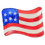 Tabletop 13.0" American Flag Plate Patriotic Usa Stars Stripes Transpac  -  Serving Platters
