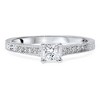 Pompeii3 1/3ct Princess Cut Diamond Engagement Ring 14K White Gold - 3 of 4