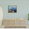 Stupell Industries Underwater Manatee Impressionist Floating Frame Canvas Art, Gold, 31" x 25" - 3 of 4