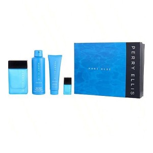 Perry Ellis Pure Blue by Perry Ellis for Men - 4 Pc Gift Set 3.4oz EDT Spray, 3oz Shower Gel, 6oz Deodorant Body Spray, 7.5ml Travel EDT Spray - 1 of 1