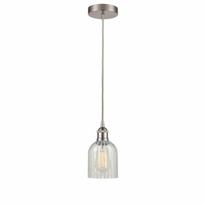 Caledonia - 1 Light Cord Hung Mini Pendant In Industrial Style-9.75 Inches Tall and 5 Inches Wide