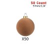 Every Day is Christmas Velvet 50ct 57cm/2.24" Christmas Ornaments, Shatterproof Christmas Tree Ornament Set, Flocking Ball Decorations - 3 of 4