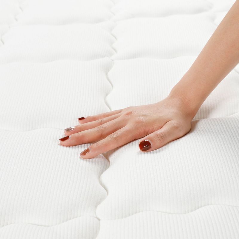 Kescas Euro Top 8" Individually Pocket Innerspring Hybrid Mattress Twin Size, 5 of 10