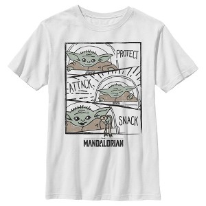 Boy's Star Wars The Mandalorian The Child Comic Strip T-Shirt - 1 of 4